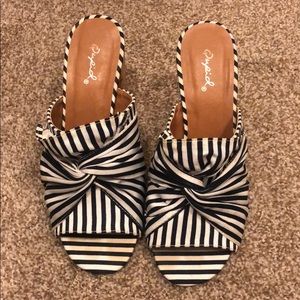 Block stripped heels